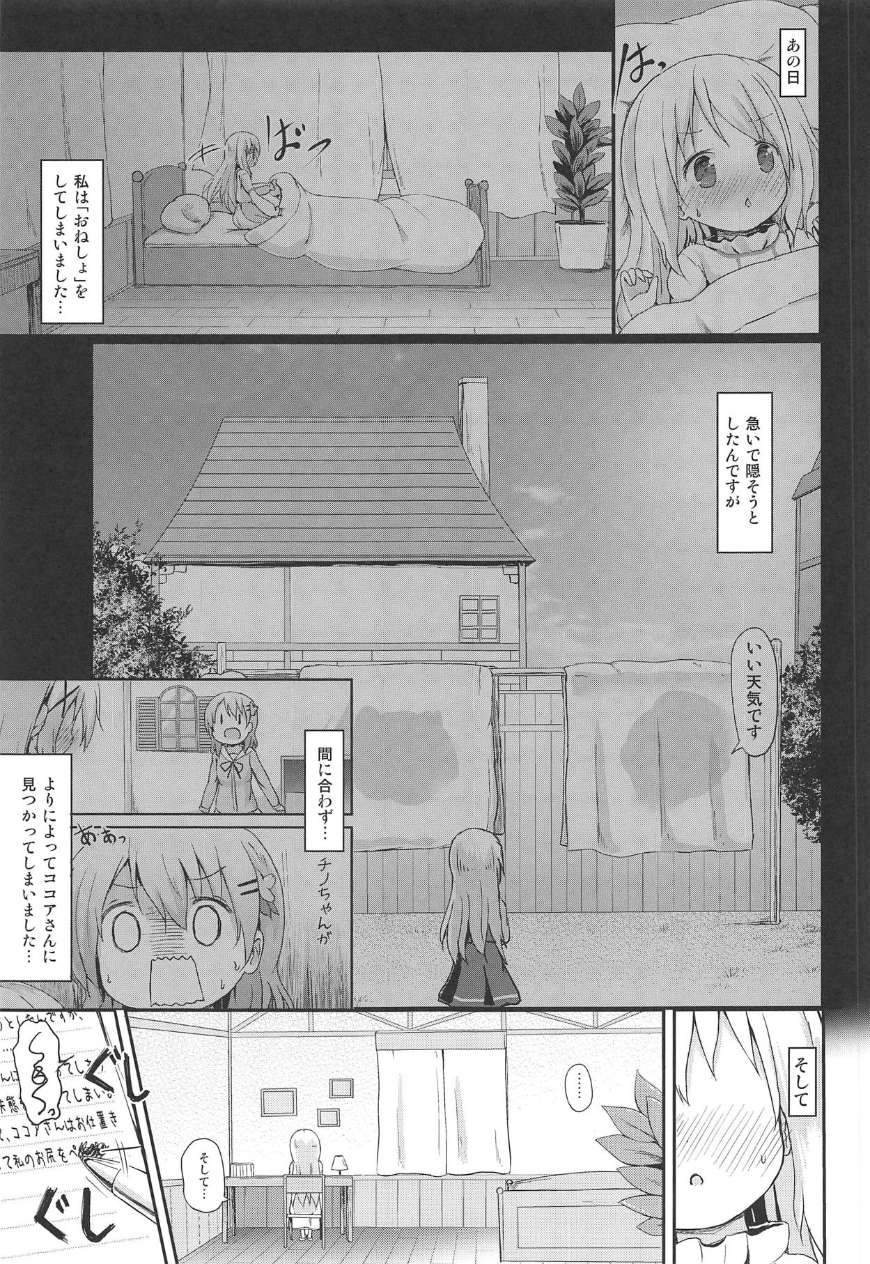 (C95) [Netekuras (Lolisin)] Moshikashite, Chino-chan Onesho Shichatta no?? 1x2x (Gochuumon wa Usagi desu ka?) page 32 full