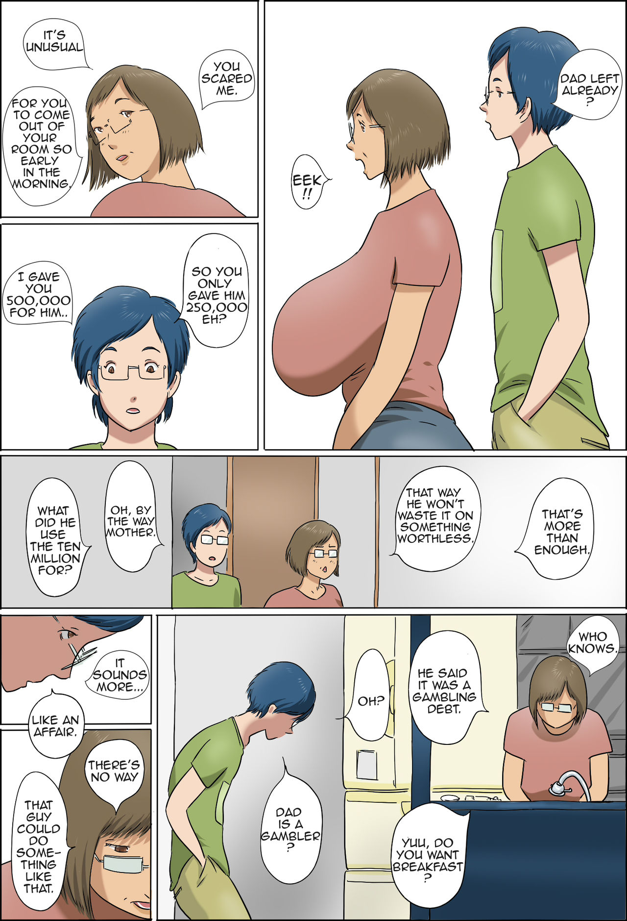 [Zenmai Kourogi] Haha to Musuko no Kazoku Seikatsu | Family Life of Mother and Son [English] [Amoskandy] page 9 full