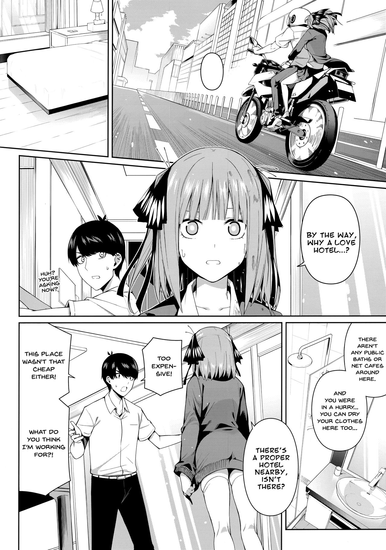 (C97) [Bad Mushrooms (Chicke III, 4why)] Nibun no Yuudou | Half Seduction (Gotoubun no Hanayome) [English] page 7 full