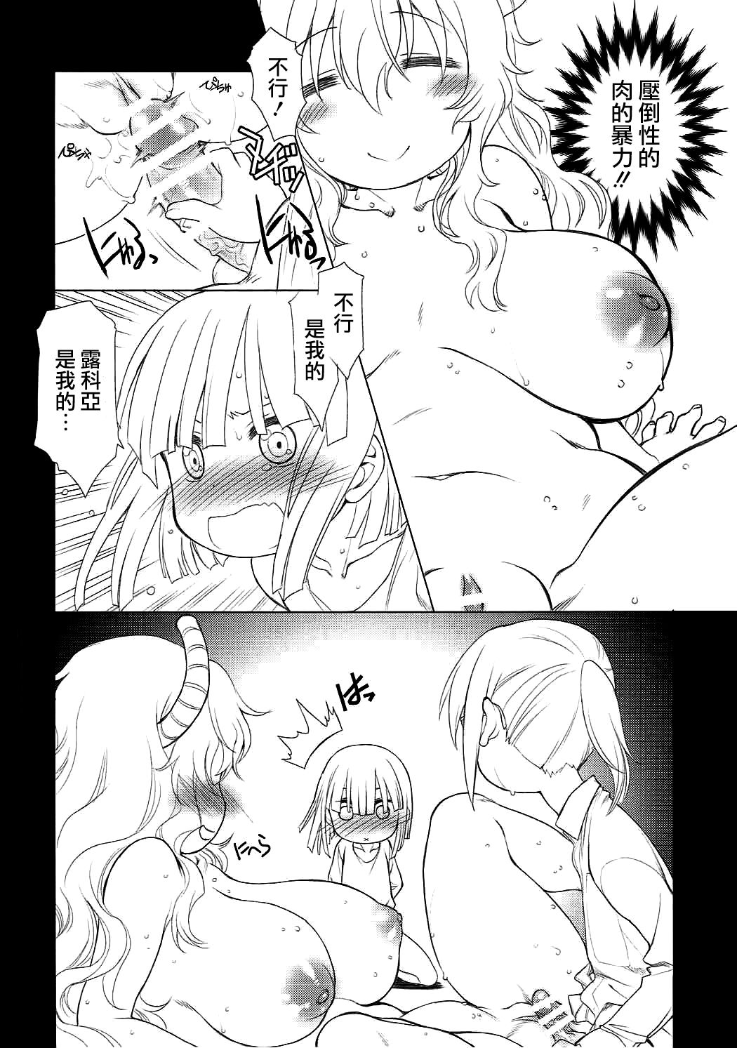 (COMIC1☆11) [UROBOROS (Utatane Hiroyuki)] Motto Futomomo Hime (Kobayashi-san-chi no Maid Dragon)​ [Chinese] [沒有漢化] page 21 full