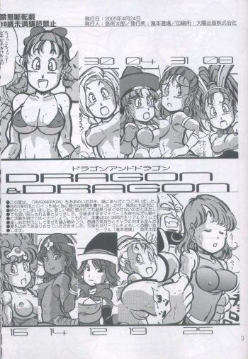 (CR37) [Takimoto Doujou (Kyuusho Tarou)] Dragon & Dragon (Dragon Quest, Dragonball) - page 2