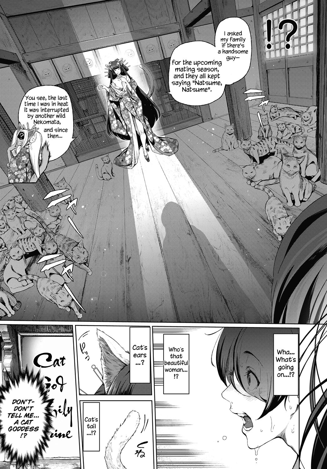 [Suzuhane Suzu] Boy Meets Nyaa God | Boy Meets Cat Goddess Ch. 1-3 [English] [Redlantern] [Digital] page 3 full