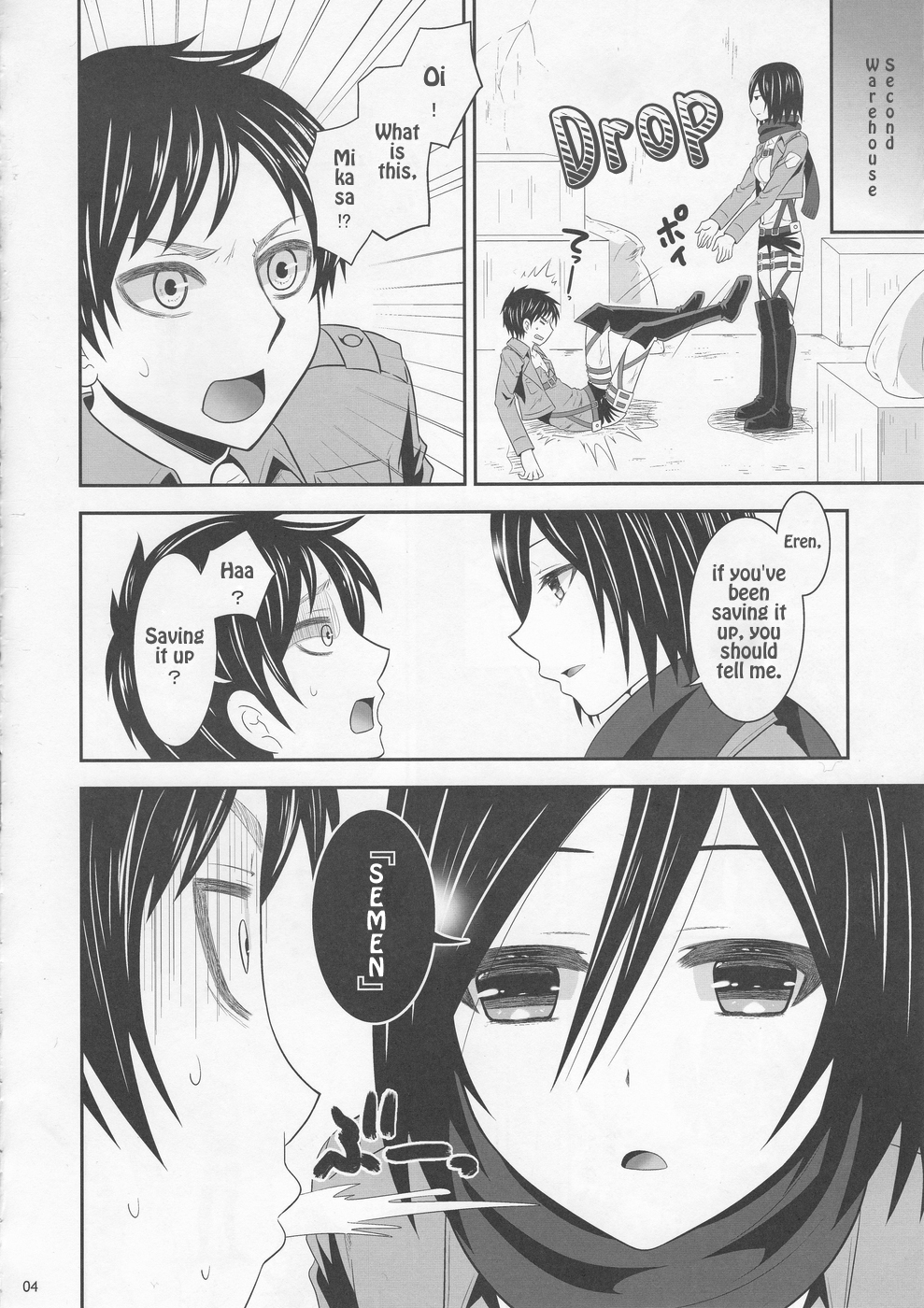 (C84) [little snow (Uonuma Yuu)] Shingeki no Mikasa | Attack on Mikasa (Shingeki no Kyojin) [English] {Crystalium} page 4 full