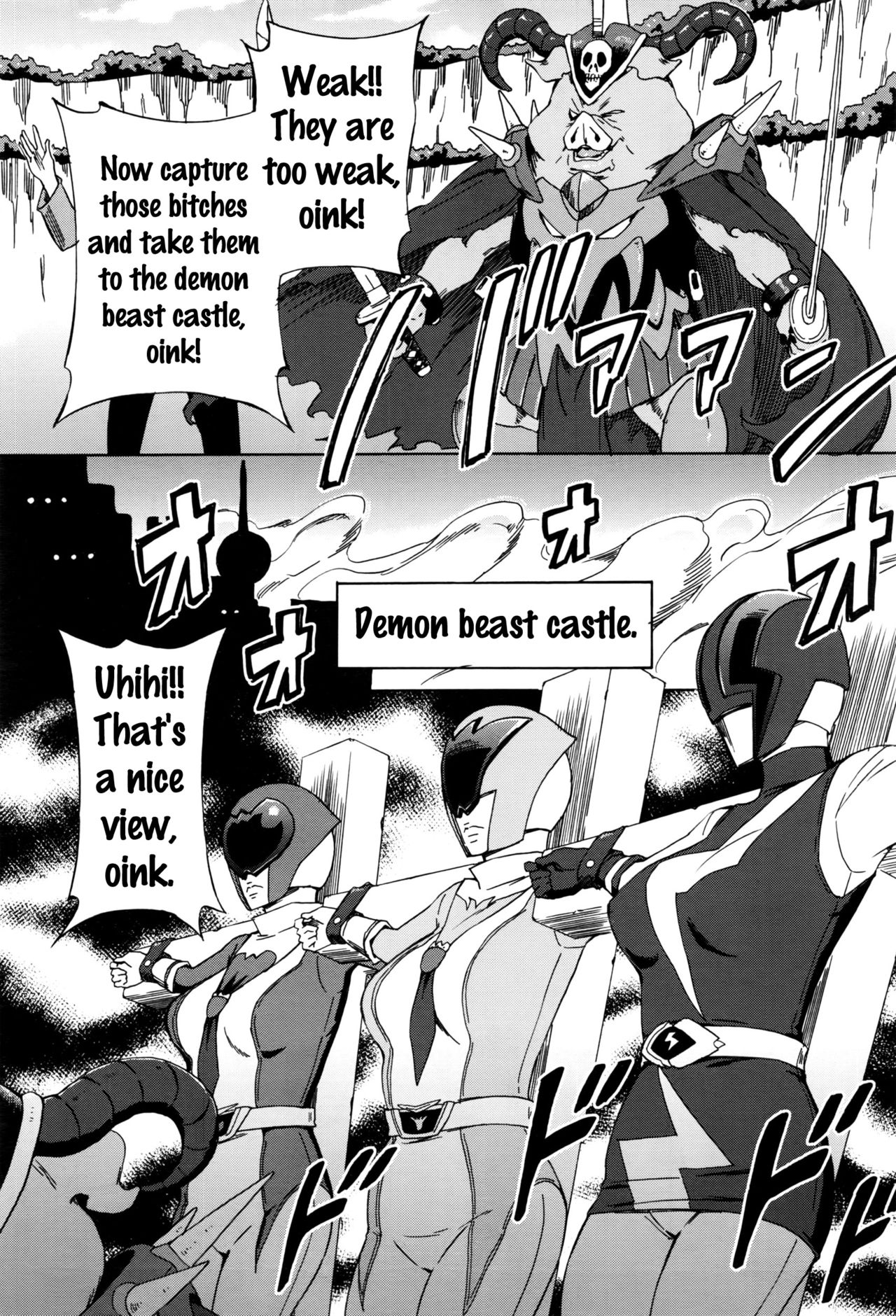 [Amano Ameno] Dai Buta Shougun no Gyakugeki ~Superheroine Taisen~ | Pig General's Counter Attack (COMIC Anthurium 2016-09) [English] {doujins.com} page 4 full