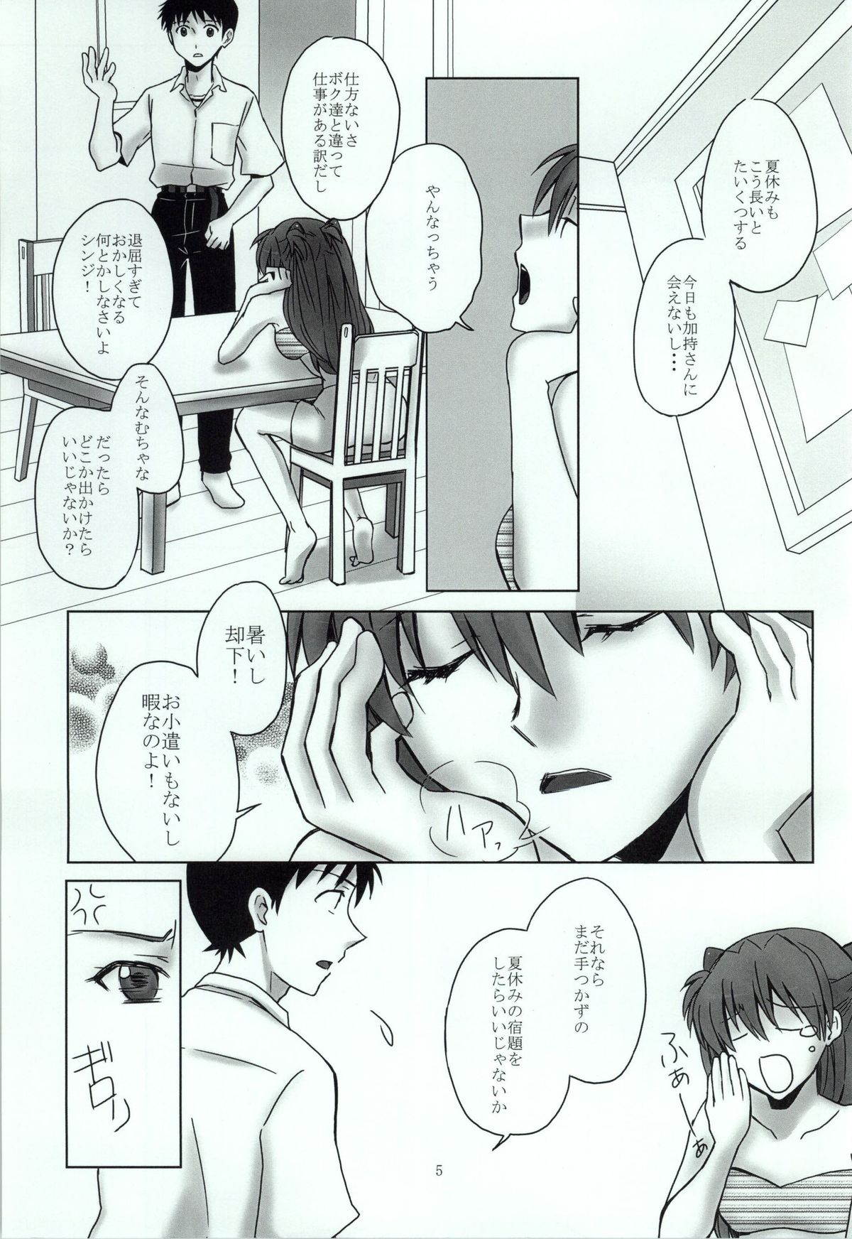 (C86) [Go-Go-Merry-Go-Round (Kasai Ema)] Naisho no Natsuyasumi. (Neon Genesis Evangelion) page 2 full