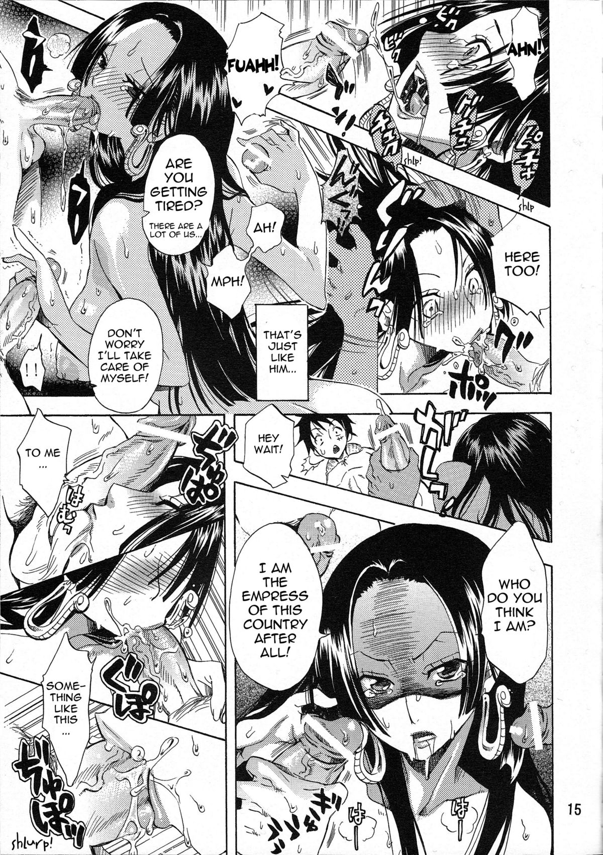 [Kurione-sha (YU-RI)] Yokujou Rensa ~Hebihime ver.~ | Sexual Desire Cascade ~Snake Empress ver.~ (One Piece) [English] {doujin-moe.us} page 14 full