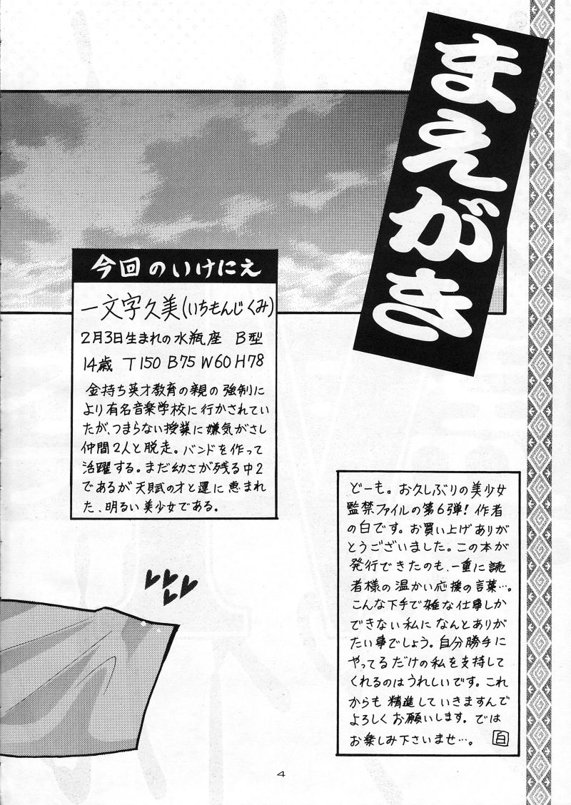 (SC4) [Hakuhakukan (Haku)] Bishoujo Kankin File VI page 5 full