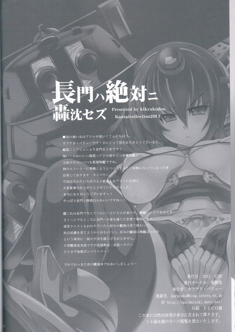 (C85) [Kikyakudou (Karateka Value)] Kangoku Senkan Nagato (Kantai Collection -KanColle-) page 29 full