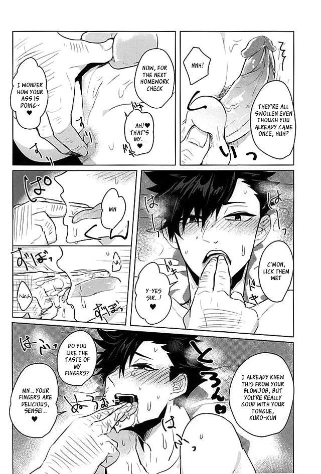 (Kuroneko Sanmai 2) [Mujina (Tamaki)] Saimin Zemi Koukou Kouza ~Kuroo Tetsurou Hen~ (Haikyuu!!) [English] [Decensored] page 12 full