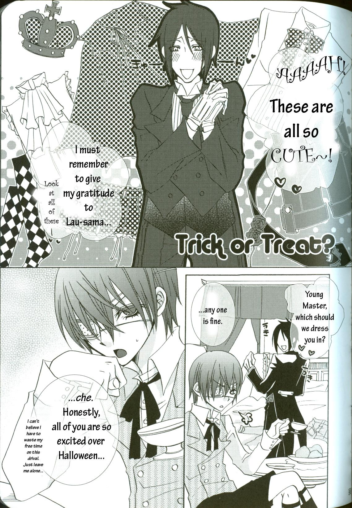 [Pink Kitten (Naokichi.)] Trick or Treat? (Black Butler) [English] [Maiden of the Moon] page 2 full