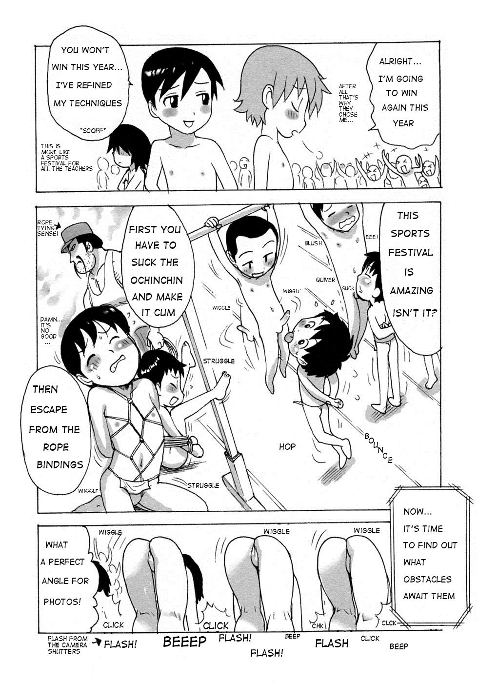 [Karma Tatsurou] Shota-gaibutsu Kyousou | Shota Obstacle Race (Shounen Ai No Bigaku 9 The Bokura No Undoukai) [English] [WarDance] page 2 full