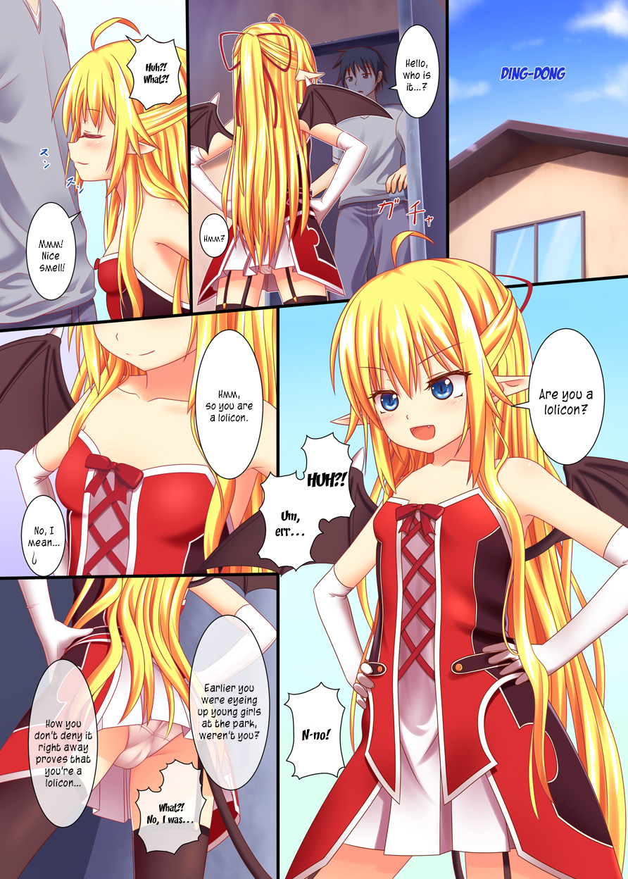 [Momoiro Kageboushi (Nazuna)] Wagaya no Loli Succubus [English] [N04h] [Digital] page 2 full