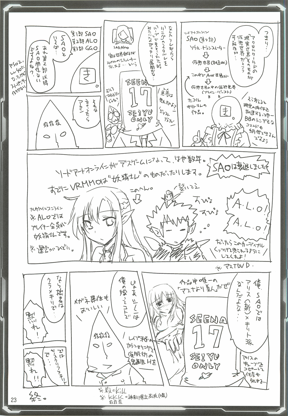 (C82) [Aruku Denpatou no Kai (Kimura Shuuichi)] Silica Asuna Offline Analyzation (Sword Art Online) page 22 full