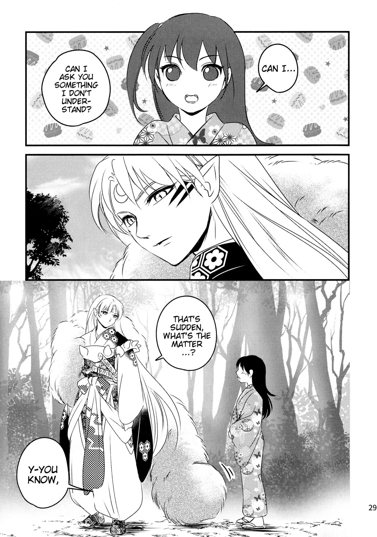 (HaruCC23) [Kasha (Umezo)] Koi Urara -Ge- | Beautiful Love -Bottom- (Inuyasha) [English] [EHCove] page 29 full