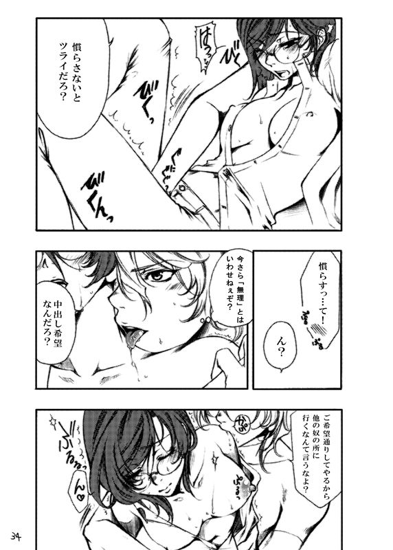 [Tateyoko Hotchkiss (Kikuchi)] Datenshi Kinryouku ~Graham-san ga Special na Ken no Tsuite~ (Gundam 00) page 34 full