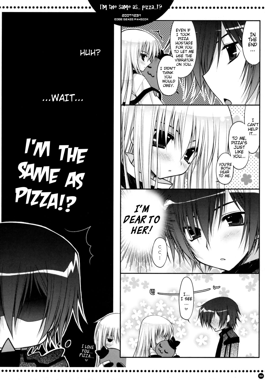 (C73) [PINK (Araiguma)] Ore wa...Pizza to Onaji nano ka... | I'm the same as... Pizza...!? (Code Geass: Lelouch of the Rebellion) [English] page 30 full