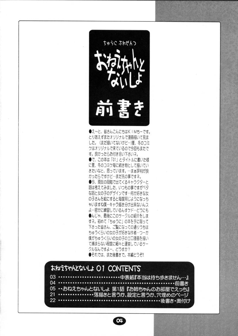 (C59) [Chuuni+OUT OF SIGHT (Kim Chii)] Onee-chan to Naisho 01 page 3 full