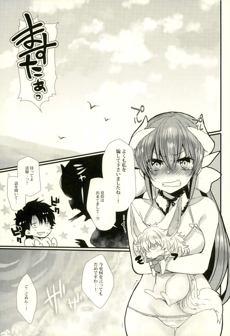 (C92) [Mamedaifukuya (Mameko)] Kiyohime-chan to Manatsu no Vacances (Fate/Grand Order) page 2 full