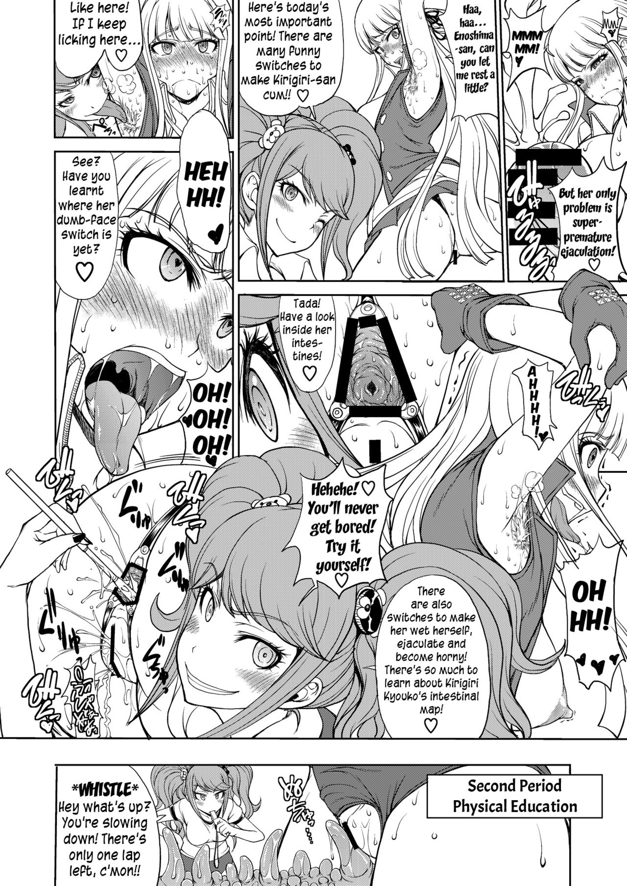 (C85) [Majimadou (Matou)] Enoshima Sensei no Chou Zetsubouteki Zecchou Jugyou (Danganronpa) [English] {Less Censored Version} page 7 full