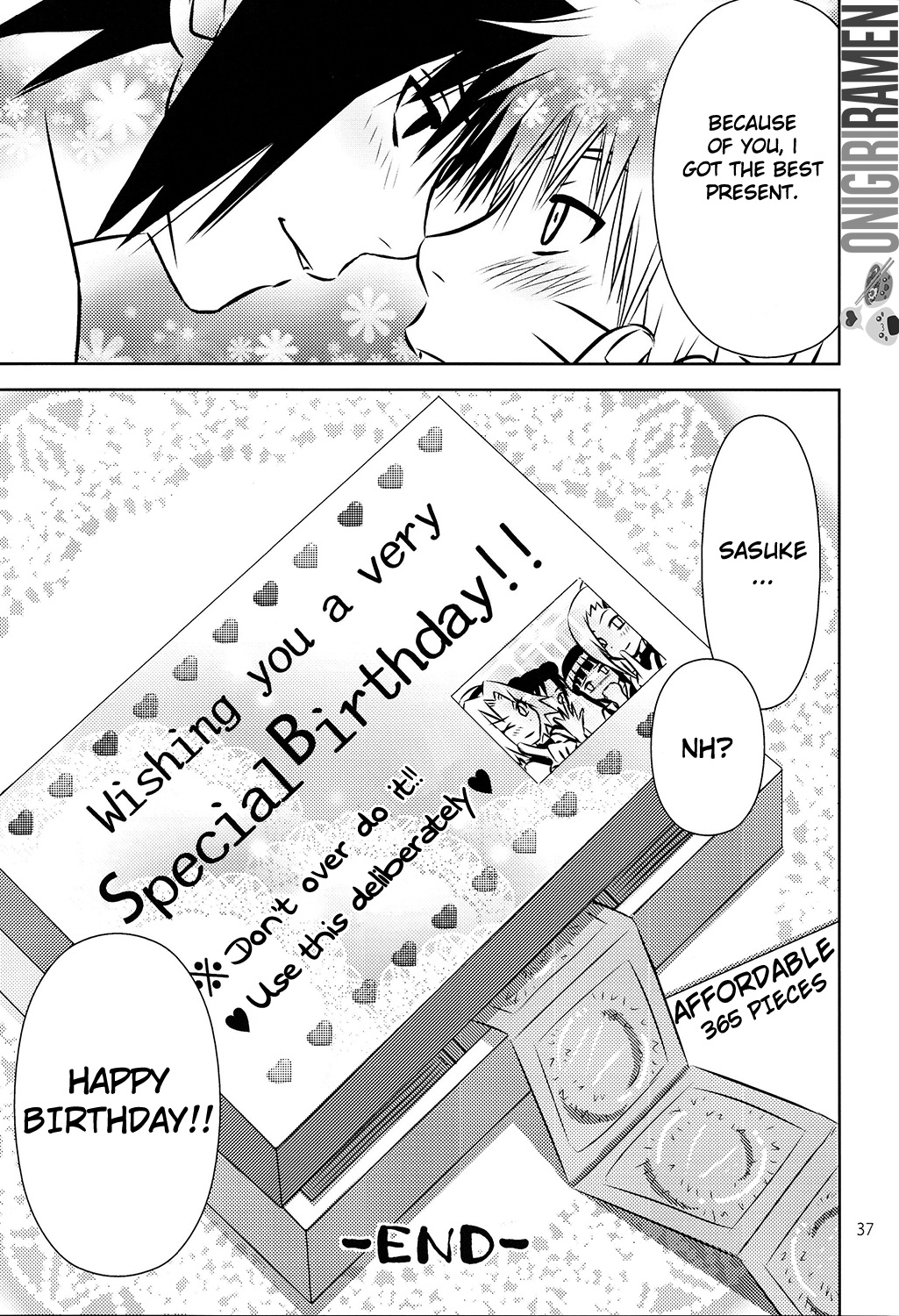 (C80) [@ Harukaze Shunpoo (Shunpoo)] SASUKE ♥ HAPIBA!! (Naruto) [English] [Onigiri Ramen] page 37 full