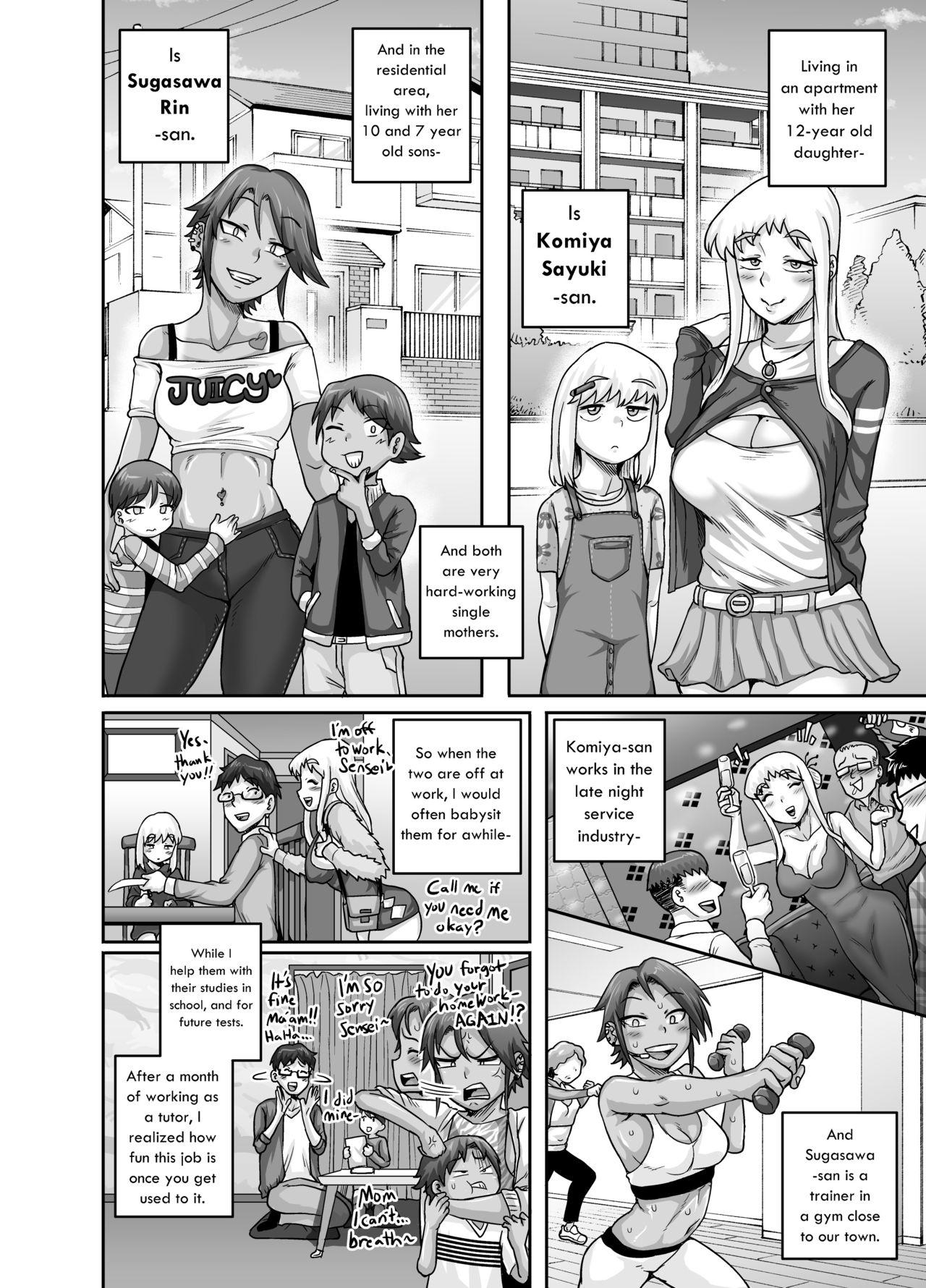 [Juicebox Koujou (Juna Juna Juice)] Hungry Single Mothers ~Ochinpo Oogui Kaa-san-tachi ni Taberareru Ore~ [English] page 5 full