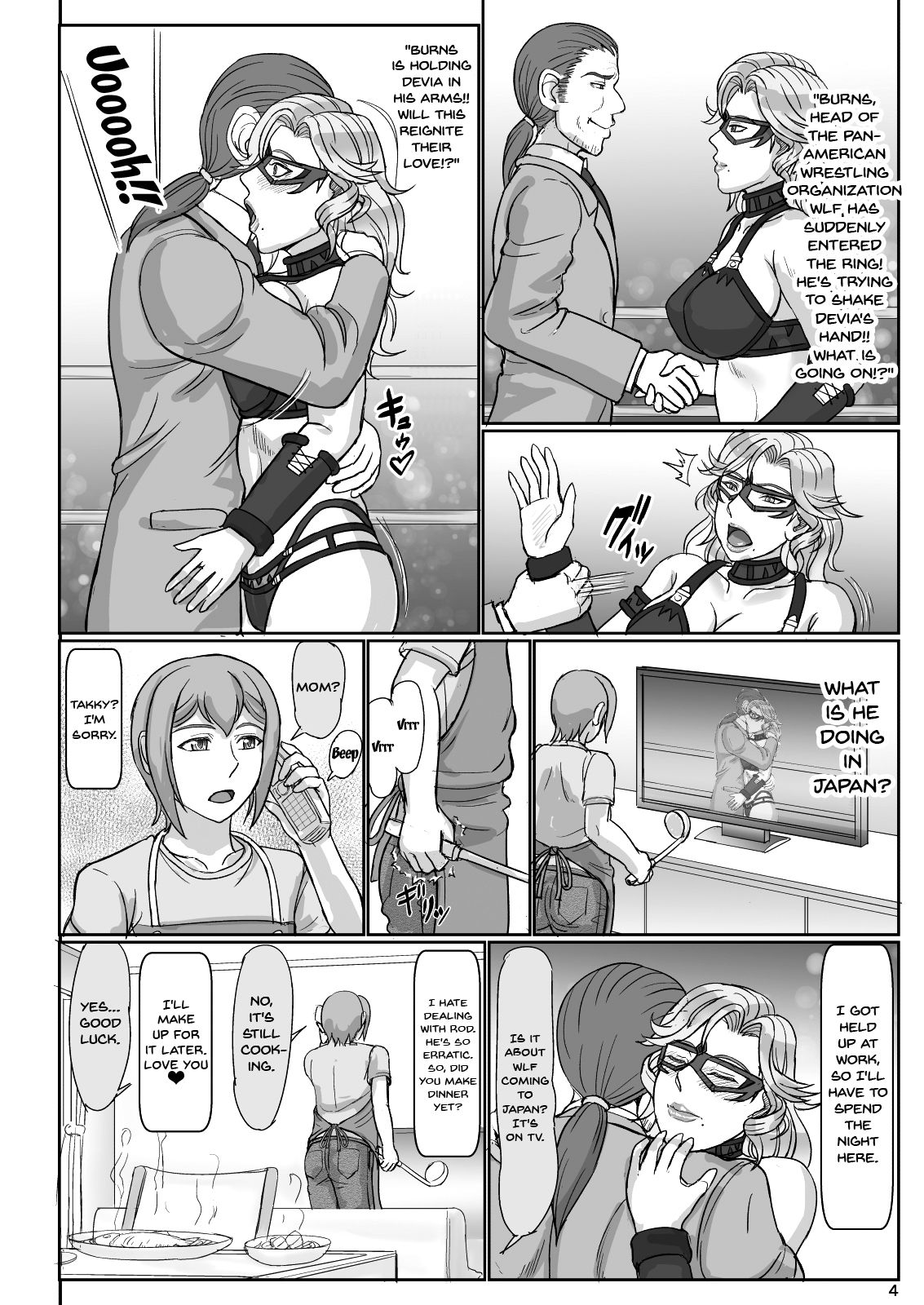 [Gouon (SWA)] Mama wa Russian Half no Akuyaku Wrestler 2 - H Mizugi de Dokidoki Hen | Mama Is a Half Russian Half Akuyaku Wrestler 2 [English] {Doujins.com} [Digital] page 4 full