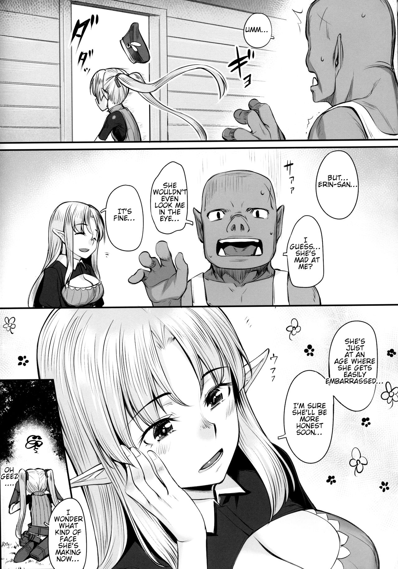 (COMIC1☆11) [Area14 (Kasei)] Elf Shimai to Orc-san | Elf Sisters And The Orc [English] [Tremalkinger] page 25 full