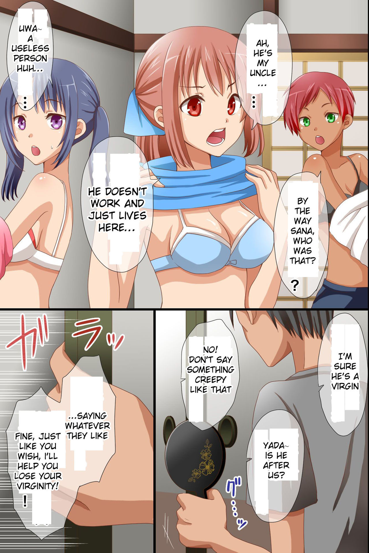 [rbooks (Asazuki Norito)] Namaiki na Meikko-tachi ga Asobi ni Kita node Mahou no Kagami de Juujun ni Shite Kawaii Boku Senyou Dorei ni Shita [English] [SquigglesJP] page 7 full