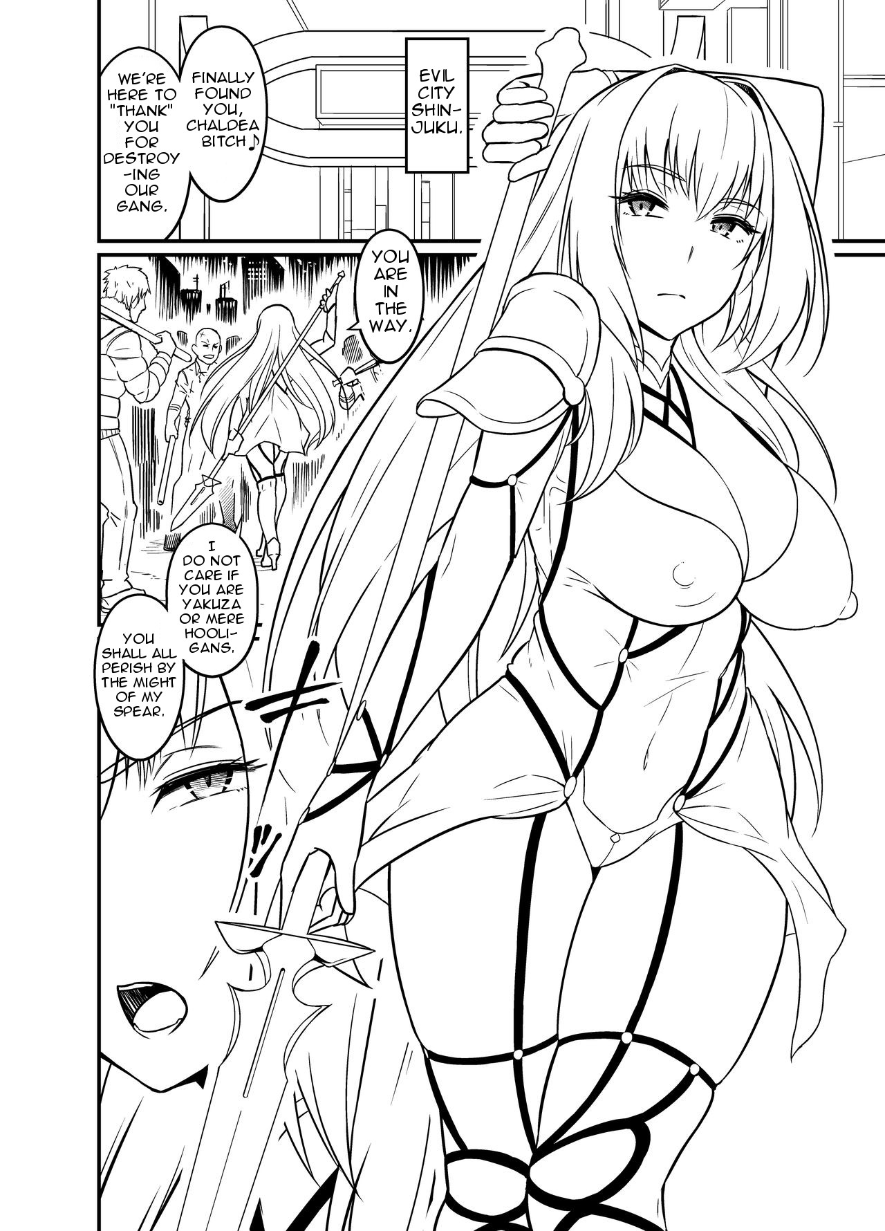 [Ankoman] Scathach vs Deliquents (Fate/Grand Order)[English] page 1 full