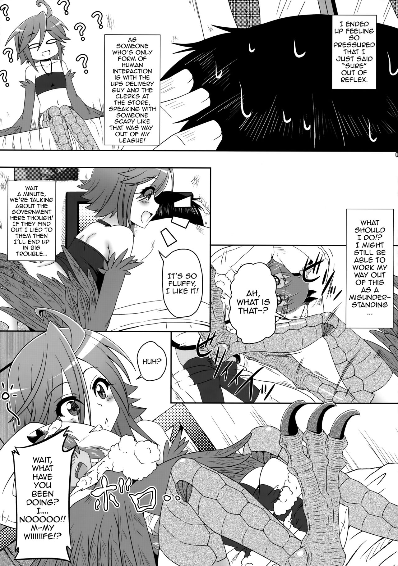 (C88) [Kamepotel (Izuki Jirou)] Harpy ga Tonari ni Iru Nichijou (Monster Musume no Iru Nichijou) [English] {doujins.com} page 4 full