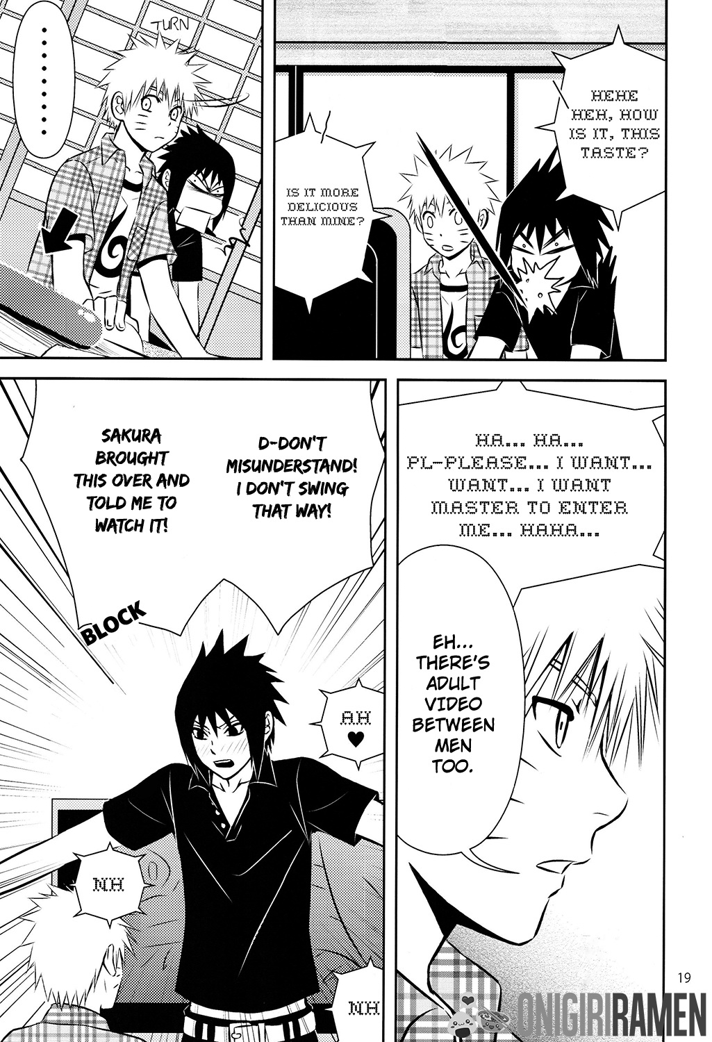 (C80) [@ Harukaze Shunpoo (Shunpoo)] SASUKE ♥ HAPIBA!! (Naruto) [English] [Onigiri Ramen] page 19 full