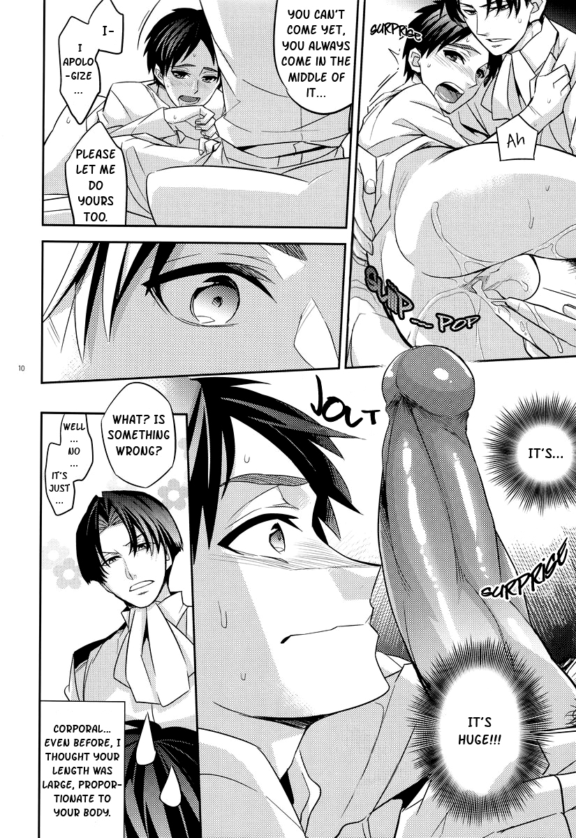(Hekigai Chousa Haku) [Crazy9 (Ichitaka)] Saishuu Heiki 180cm-kyuu Heichou (Shingeki no Kyojin) [English] [Yaoi-Sei] [Decensored] page 9 full