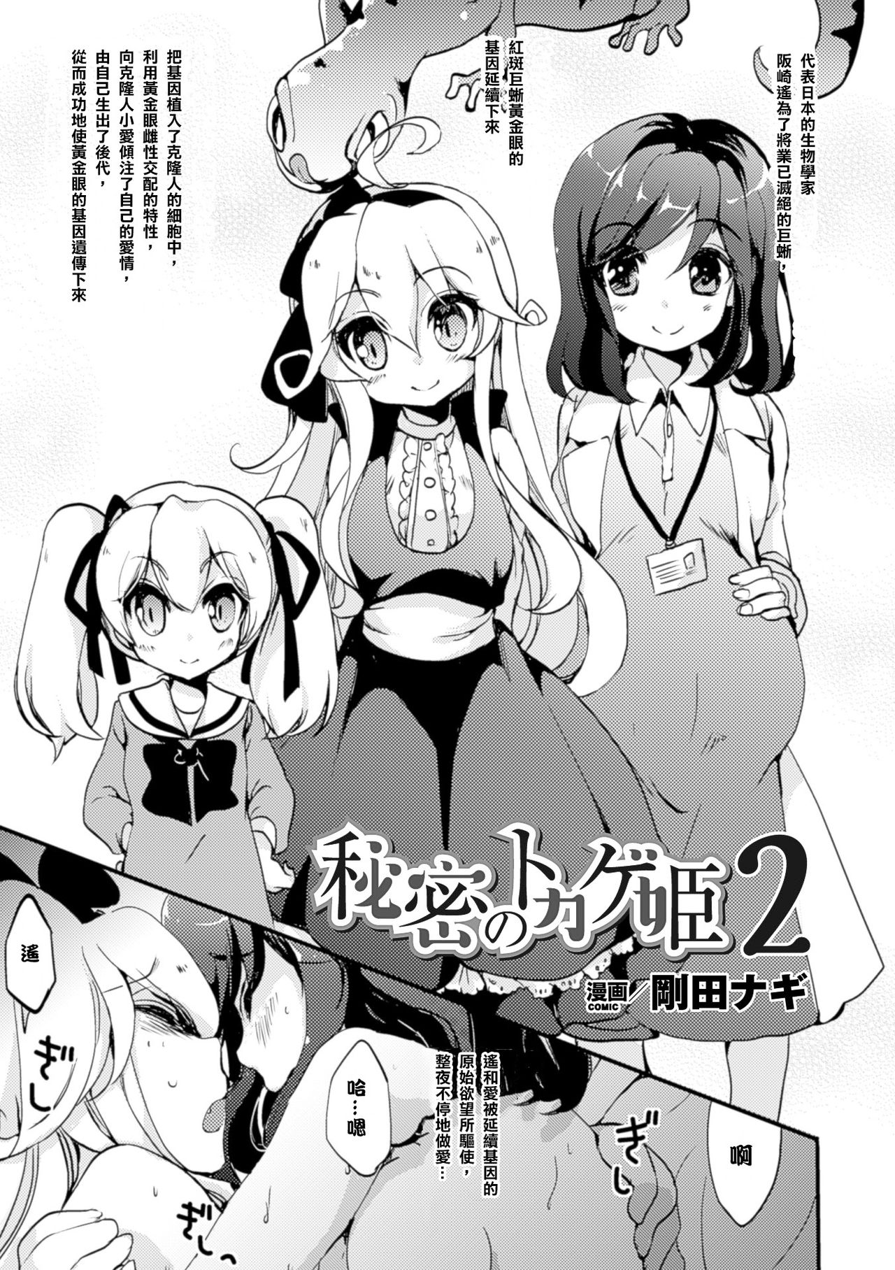 [Gouda Nagi] Himitsu no Tokage Hime 2 (2D Comic Magazine Yuri Ninshin Vol. 4) [Chinese] [沒有漢化] [Digital] page 2 full