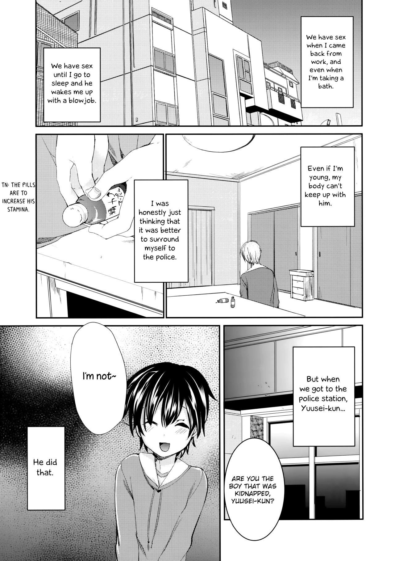 (Futaket 14) [Morimori Runrun (Manbon Ren)] Yuukai Kankin Shita Shounen wa Psychopath [English] [Otokonoko Scans] page 6 full