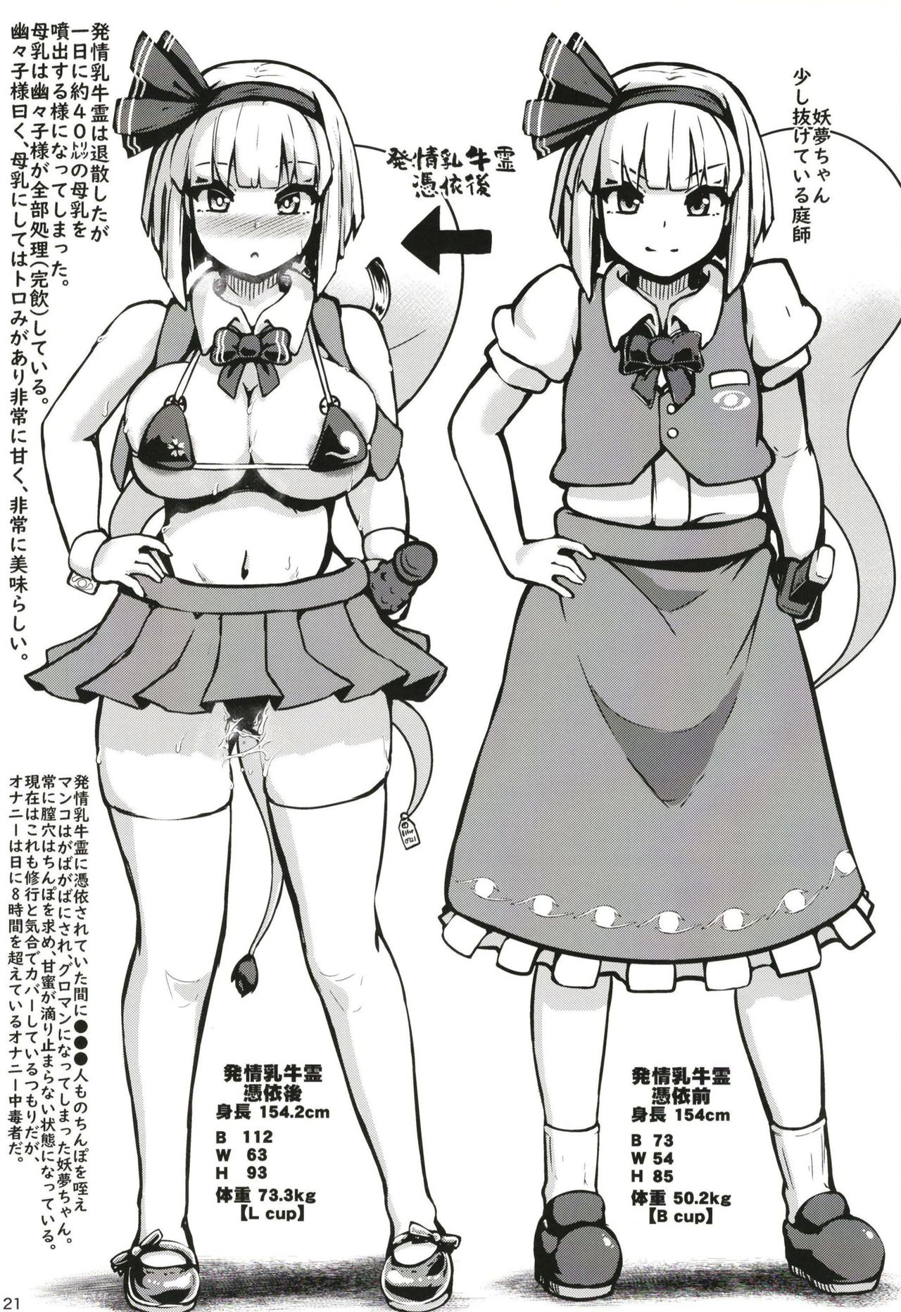 [Cheese Company (Peso)] Hatsujou Nyuugyuu Rei Hyoui!? Dosukebe Bakunyuu Youmu Kenzan!! (Touhou Project) [Digital] page 21 full