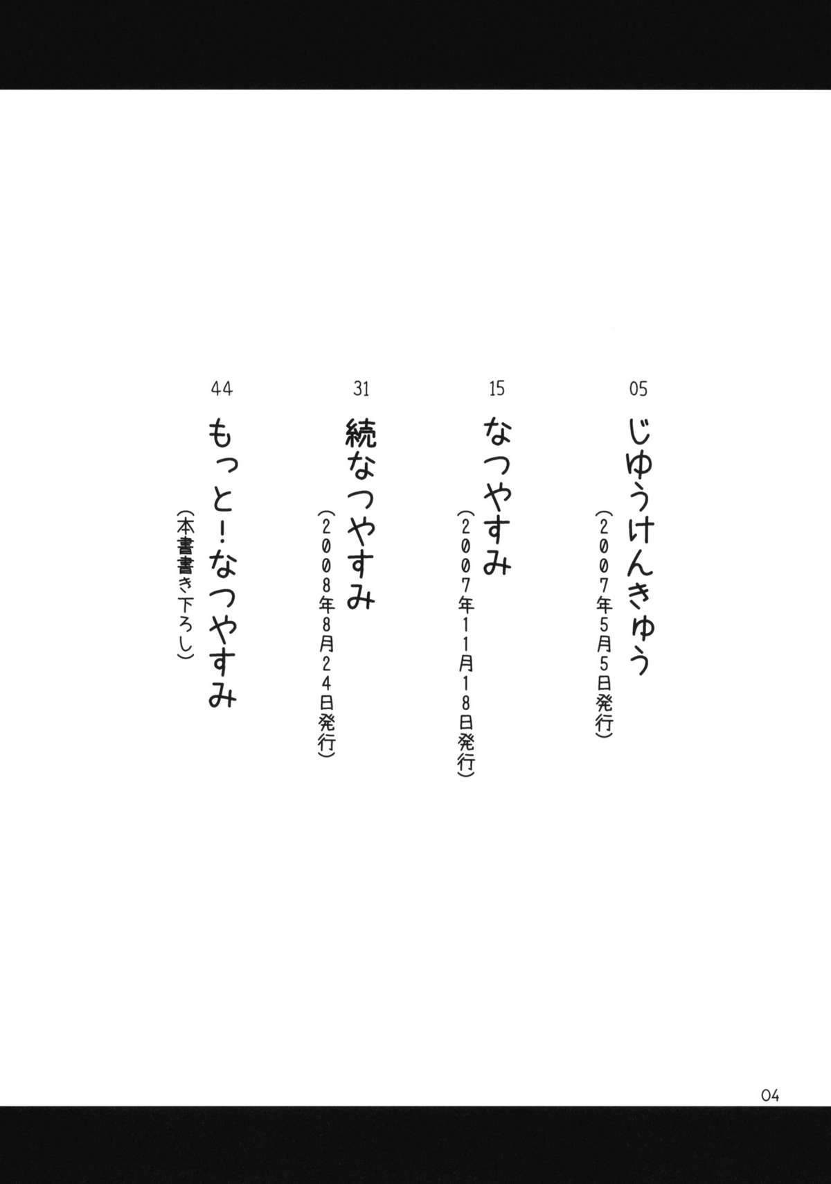 (COMITIA91) [ponz.info (Ponz)] Motto! Natsuyasumi Series Soushuuhen page 3 full
