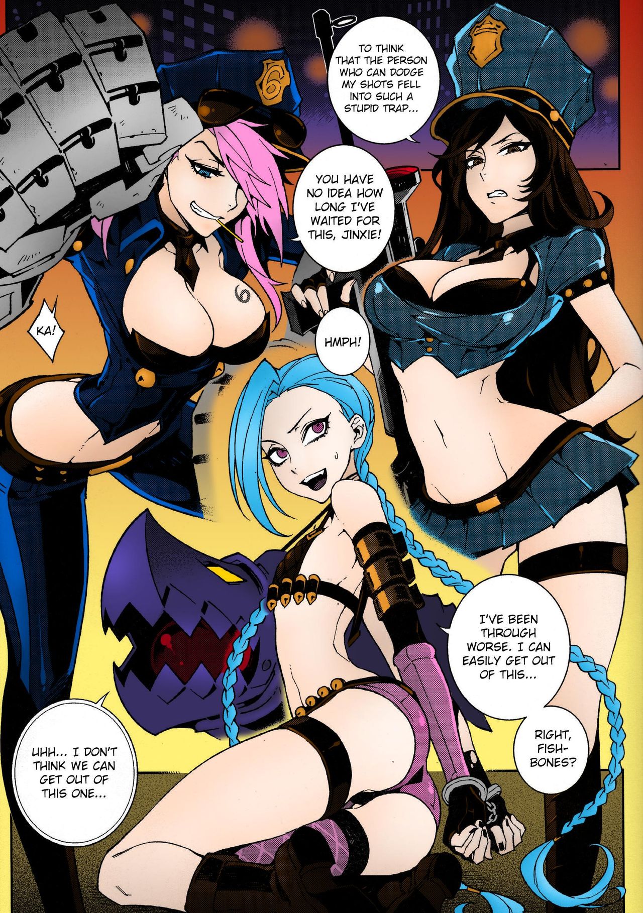 (FF23) [Turtle.Fish.Paint (Hirame Sensei)] JINX Come On! Shoot Faster (League of Legends) [English] [HerpaDerpMan] [Colorized] [Decensored] page 2 full