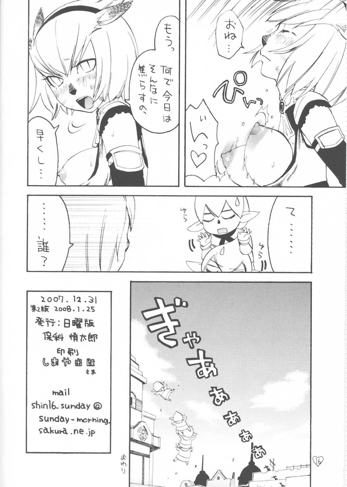 [Nichiyouban (Hoshina Shintarou)] Saretagatte iru (Final Fantasy XI) [2008-01-25] page 16 full