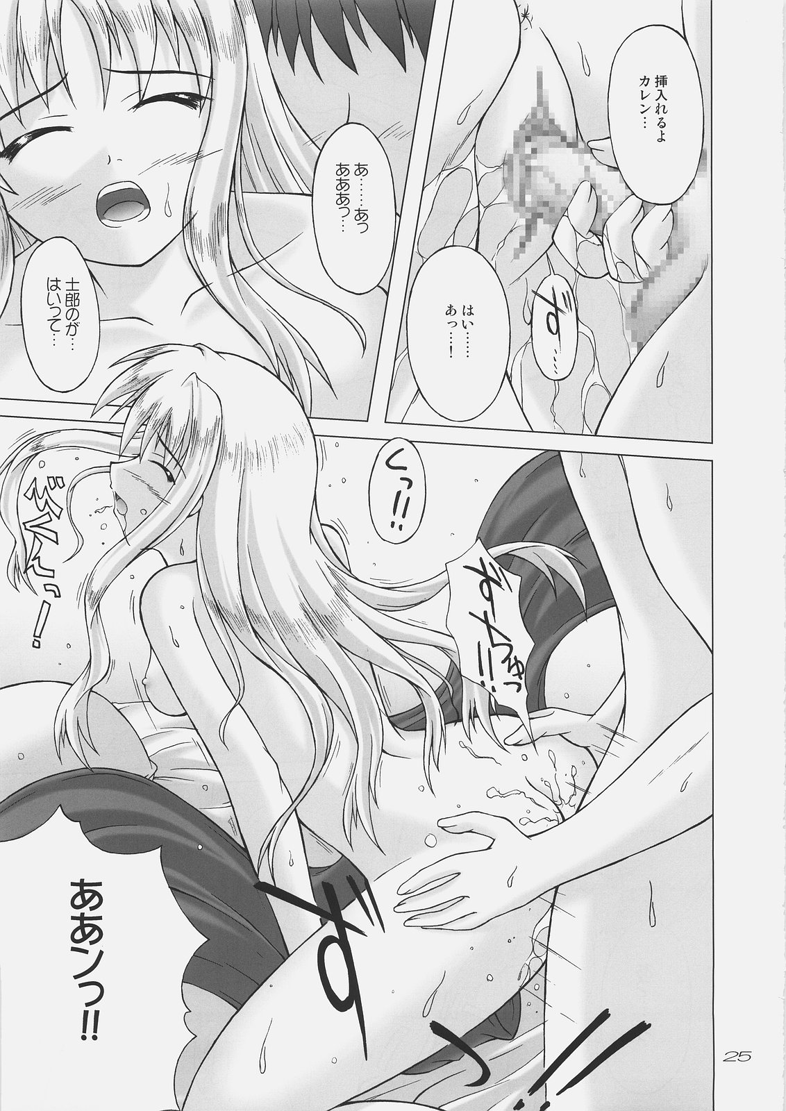 (C69) [SEITOKAISHITSU (Akimoto Dai)] Shiroi Karen o Aka ni Somete (Fate/hollow ataraxia) page 24 full