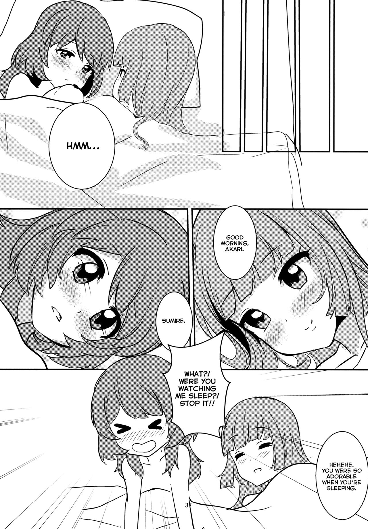 (Geinoujin wa Card ga Inochi! 8) [Ugokuna Yakkyoku (ababari)] Kokoro no Doukasen (Aikatsu!) [English] [Lazy Lily] page 37 full