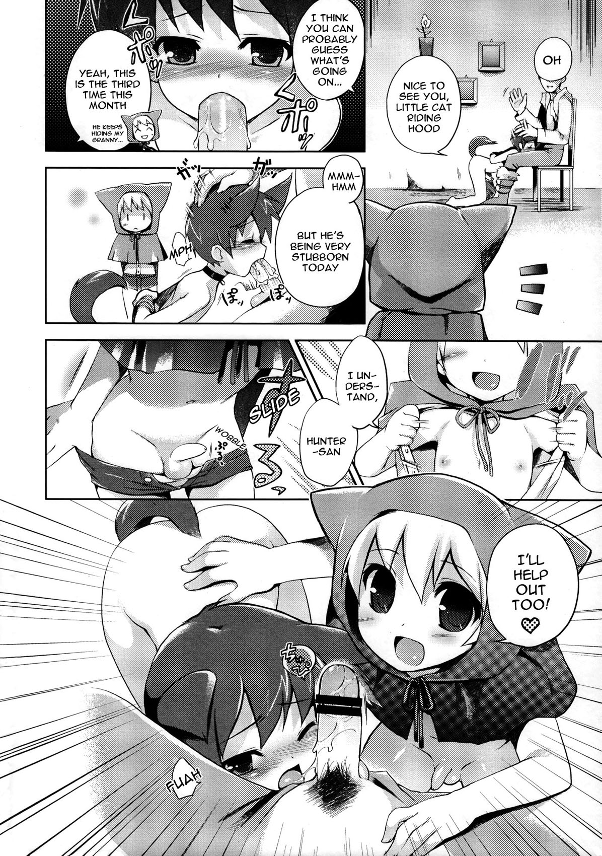 (C75) [Rorororomo (NemuNemu)] Neko Zukin-kun | Little Cat Riding Hood (Shounen Iro Zukan 9 ~Otogikko~) [English] page 2 full