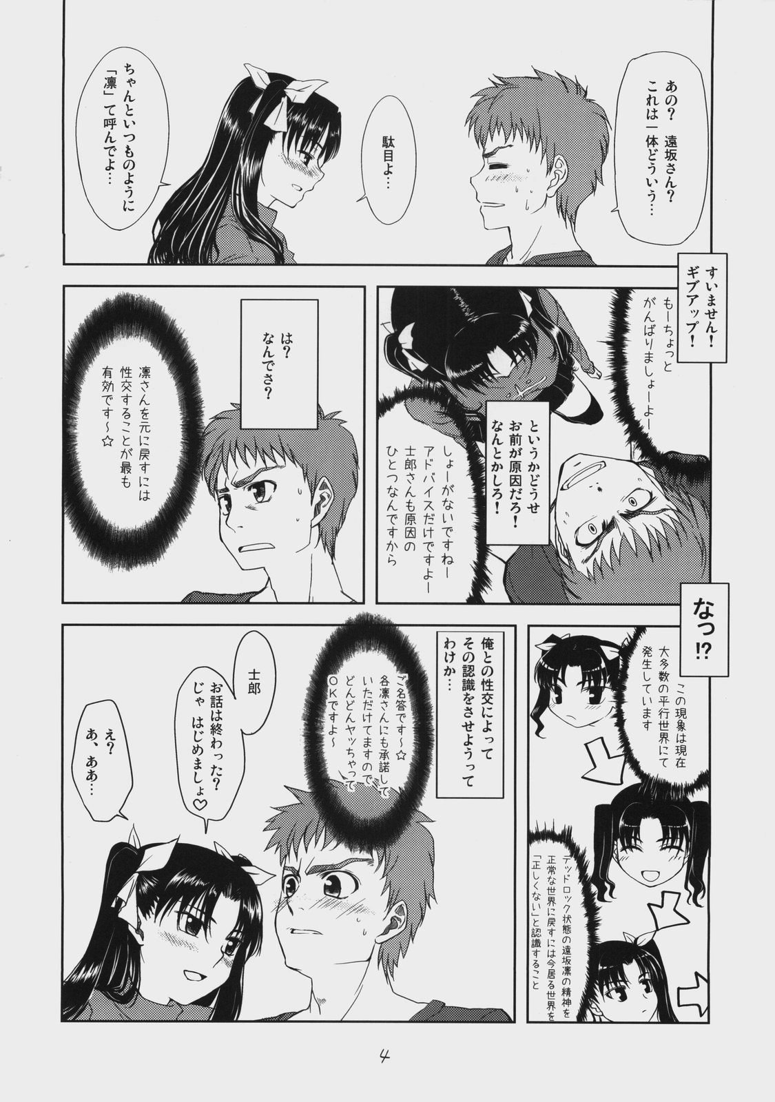 (C74) [X.T.C (Midou Shin)] Dead Lock Princess ～ Tohsaka Rin no Bunretsu ～ (Fate/stay night) page 3 full