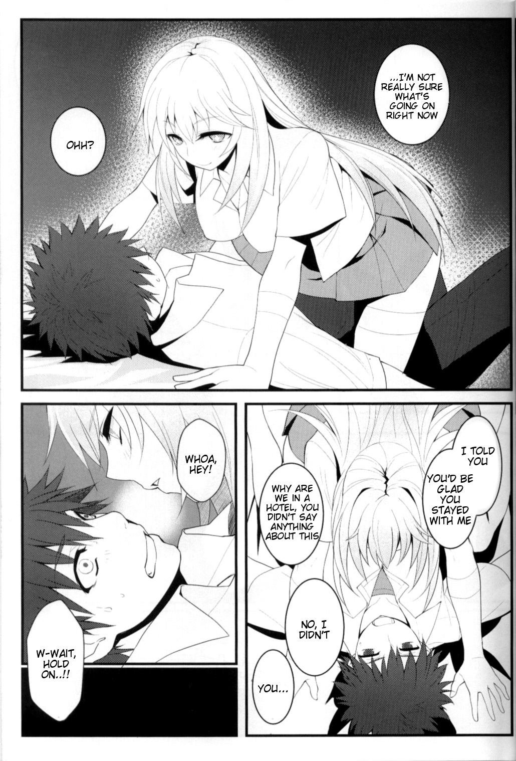 (C84) [Juujigen (AKANAGI)] Tatoeba Shokuhou-san ga Kamijou-san to Chucchu Shitari Suru Sonna Sekai ga Moshi Aru tosureba. (Toaru Kagaku no Railgun) [English] [Tigoris Translates] page 8 full