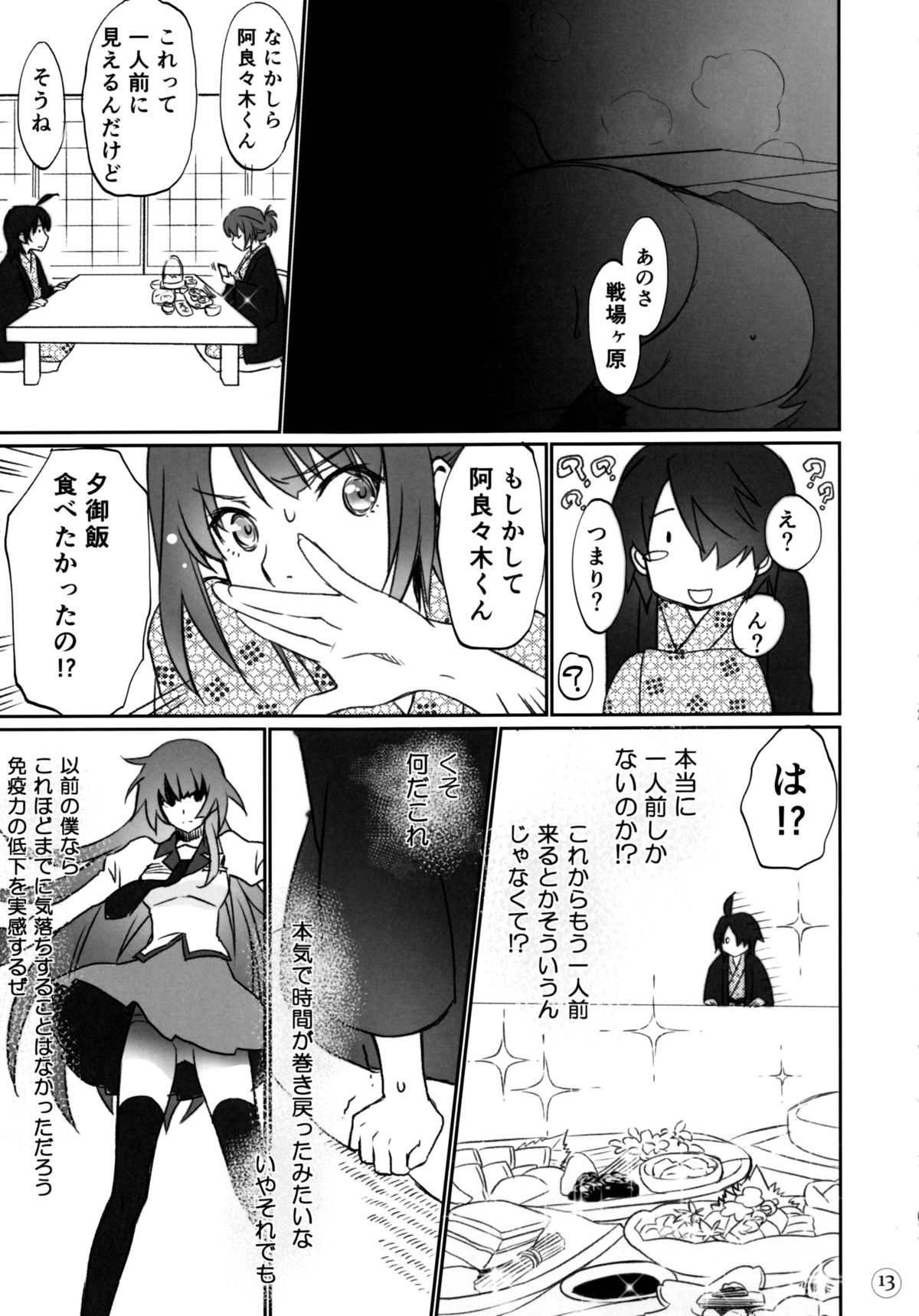 (C88) [Bloody Okojo (Akutagawa Manbou, Takakujyu)] Hitagi Family Zenpen (Bakemonogatari) page 12 full