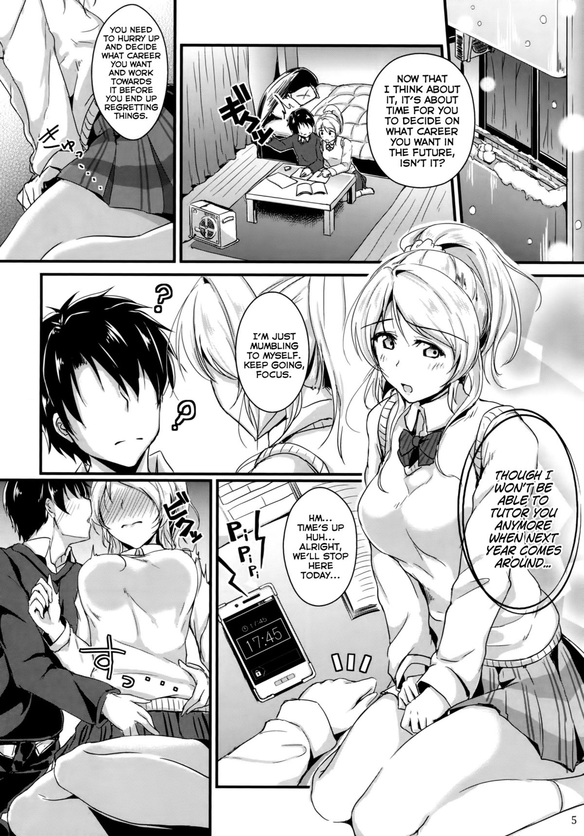 (C87) [Nuno no Ie (Moonlight)] Let's Study××× 5 (Love Live!) [English] [Facedesk] page 4 full