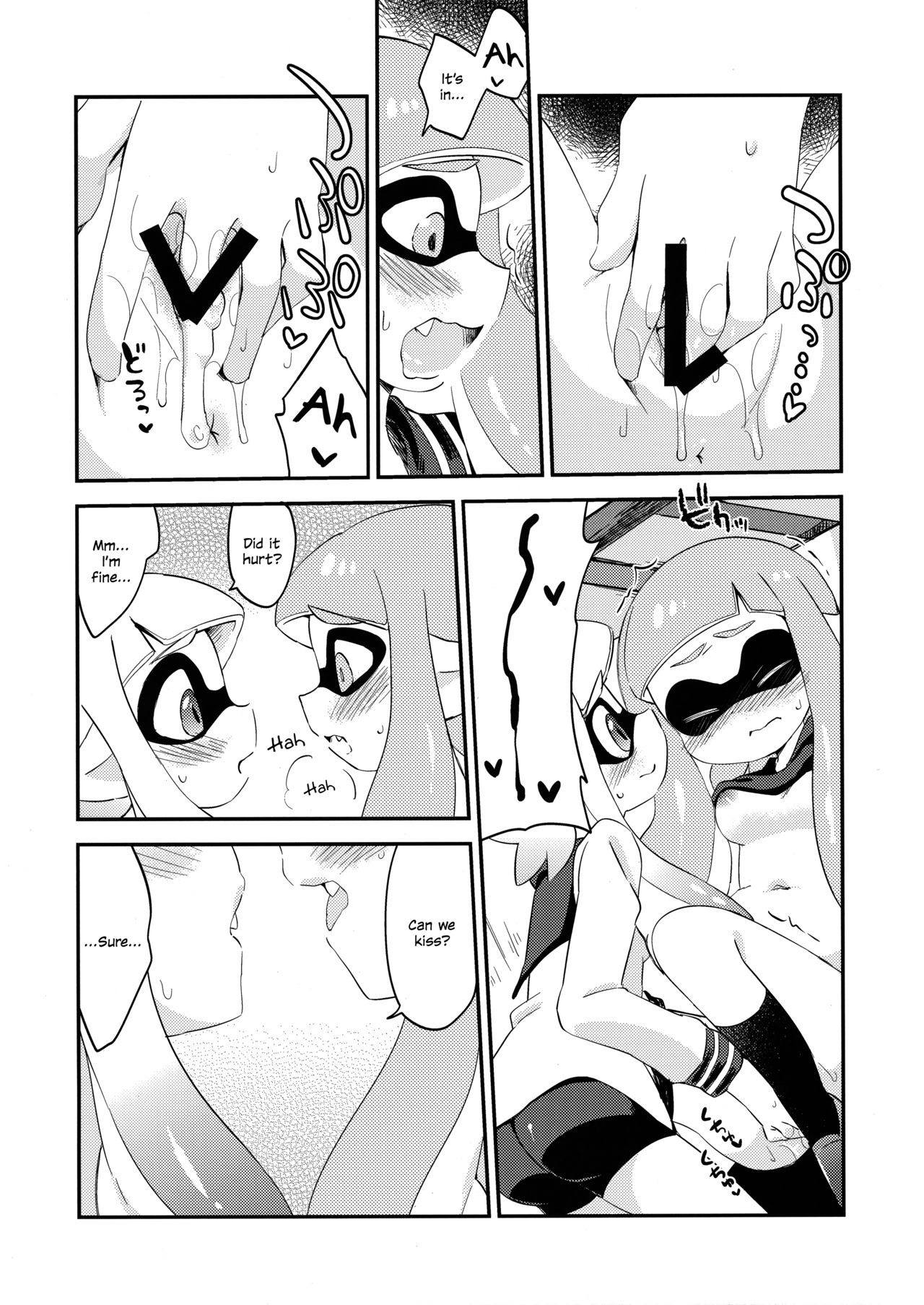 (C89) [Colomonyu (Eromame)] Yuri Ika Gachi♥cchi - Lemon to Milk | Super Lewd Yuri Squids - Lemon and Milk (Splatoon) [English] page 14 full