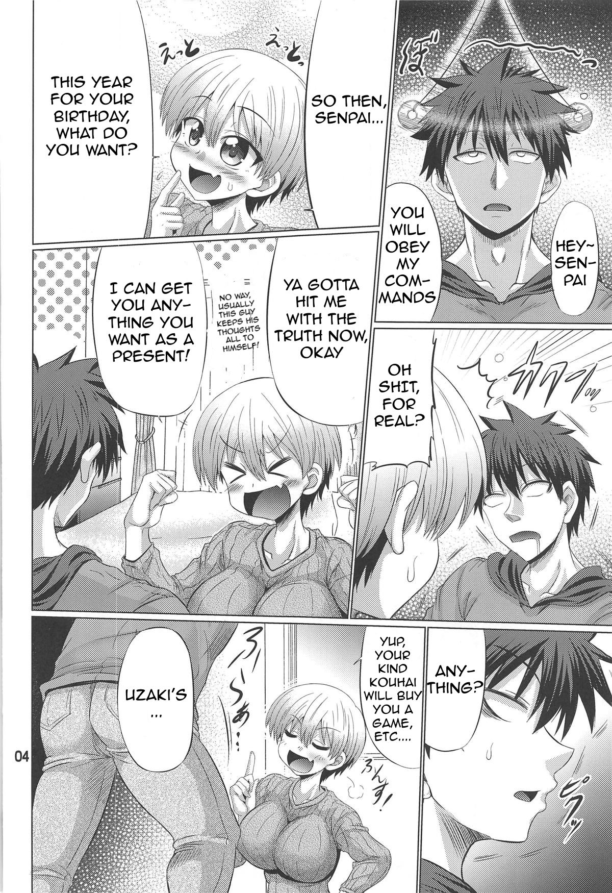 (C95) [Macchadokoro (Warashibe)] Uzaki-chan wa Sukebe Shitai | Uzaki-chan Wants to Fool Around (Uzaki-chan wa Asobitai!) [English] [CrossRook] page 3 full