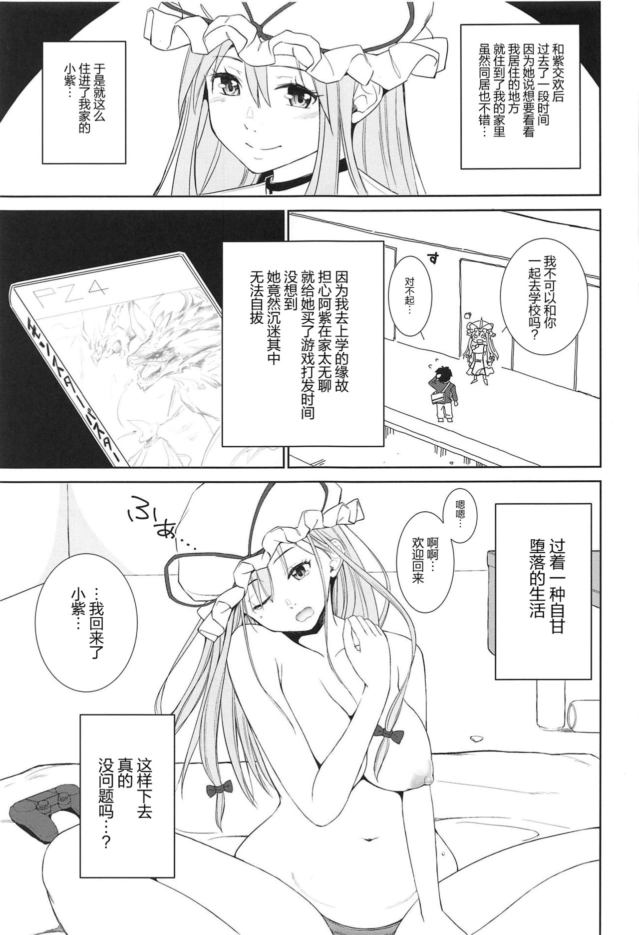 (C95) [Studio P.M.Y (Mikarin)] Yukari-san no Jidaraku na Seikatsu (Touhou Project) [Chinese] [背景×新桥月白日语社] page 4 full