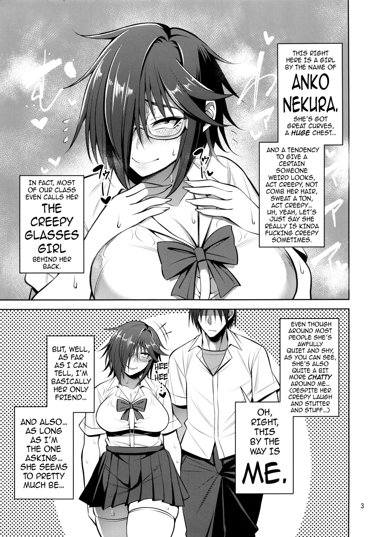 (C95) [Mousou Engine (Korotsuke)] Nekura Megane ♀ no Hon | The Creepy Glasses Girl Book [English] {darknight} page 2 full