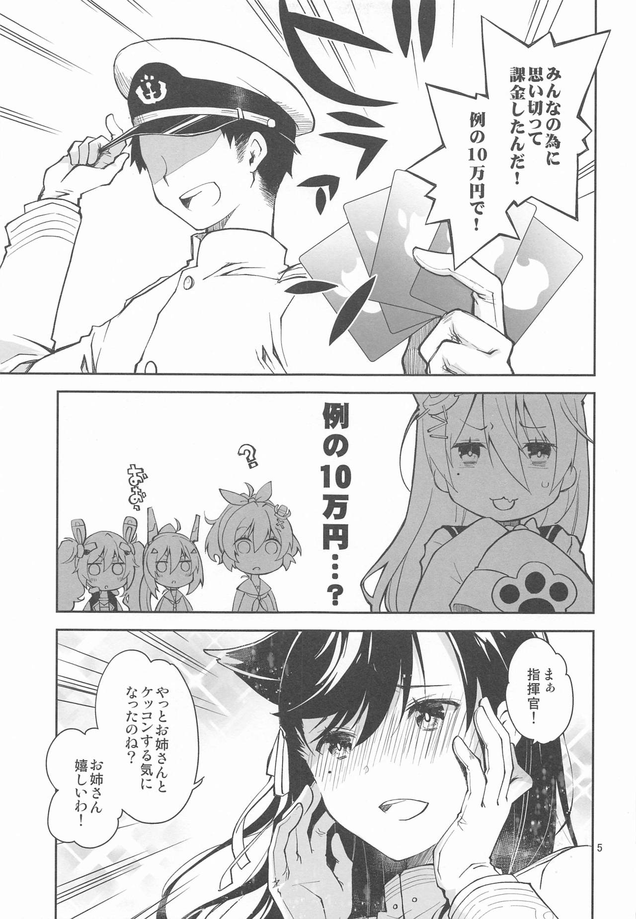 [Ponkotsu Works] Kakin Shikikan, Fuku o Kau. (Azur Lane) page 4 full